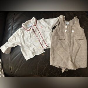Kids Matching Set - White and Tan Outfit